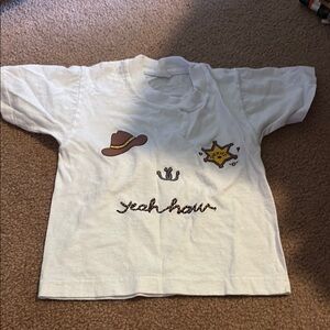 Kids White Cowboy Theme T-Shirt